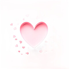 Pink heart with Transparent Background