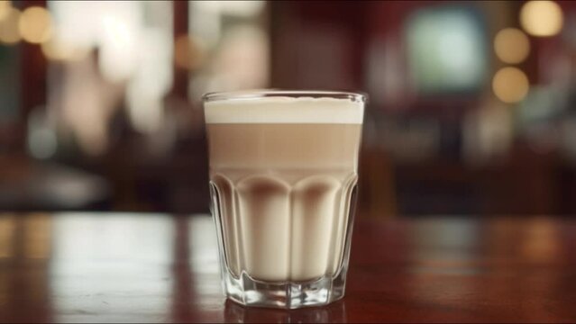 3d glass of irish cream at the bar