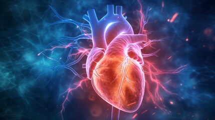 Heart Disease Awareness: A Visual Exploration of Cardiovascular Health - obrazy, fototapety, plakaty