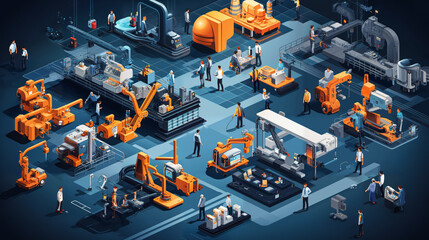 Industry 4.0 in Isometric Art: A Look at Automation and Innovation