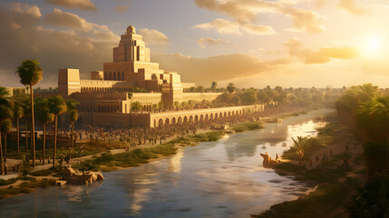 The great city of Babylon - obrazy, fototapety, plakaty