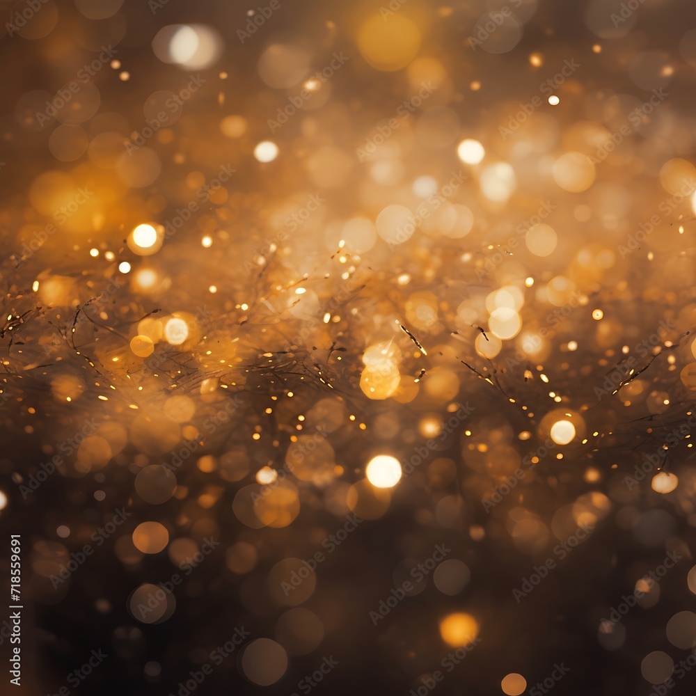 Poster abstract background with bokeh defocused lights and stars.