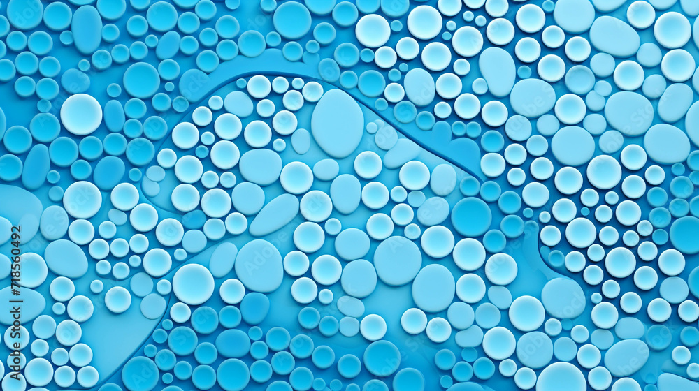 Poster blue circle pattern background image.