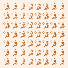 Deer antlers, mammal, wild animal, wildlife, vector, illustration in black color, isolated on white background