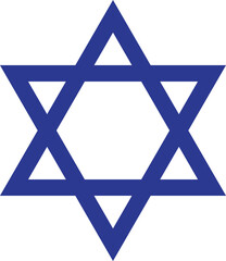 Star of David - symbol of Judaism flat icon for apps and websites