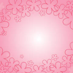 pink background with flowers pattern