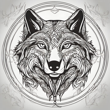 wolf head vector illustration