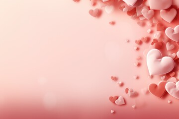 Love's Embrace Beautiful Illustration with Copy Space for Valentine's Design