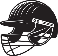 Cricket Batsman Helmet Vector Design