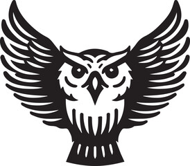 Flying Owl Vector Design 