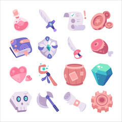 Game asset vector icon element illustration in cartoon style design