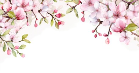 Fototapeta na wymiar pink cherry blossom isolated