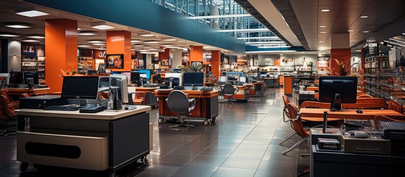 electronic shopping center. various kinds of electronic products, modern market