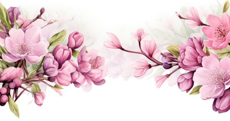 Fototapeta na wymiar pink cherry blossom isolated