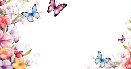 flowers and butterflies