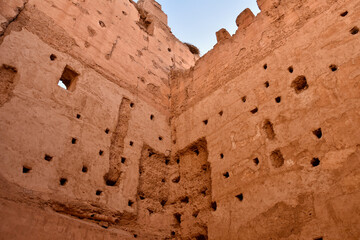 Old Ruined Palace Wall, Badi Palace, Marrakech, Morocco