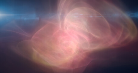 Yellow orange energy cosmic dust and wave lines futuristic magical glowing bright. Abstract background