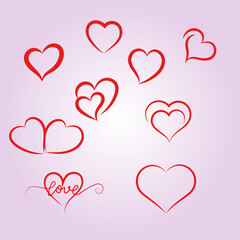 Happy Valentines Day, valentine's day concept for greeting card, celebration, ads, branding, cover, label, sales. Valentine's Day Minimal Heart Design Card.