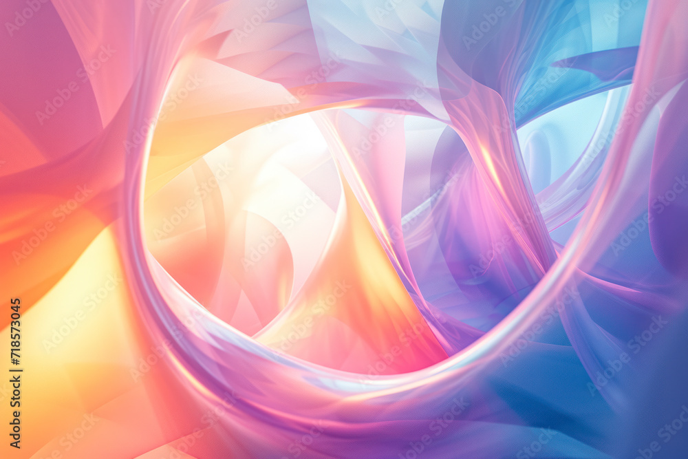 Poster a mesmerizing 3d abstract multicolor visualization.