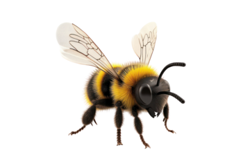 Bee on transparent background