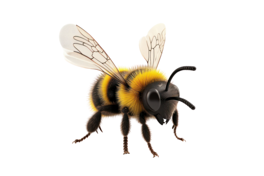Bee on transparent background
