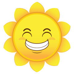 sun smile face cartoon cute