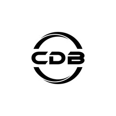 CDB letter logo design with white background in illustrator, cube logo, vector logo, modern alphabet font overlap style. calligraphy designs for logo, Poster, Invitation, etc.