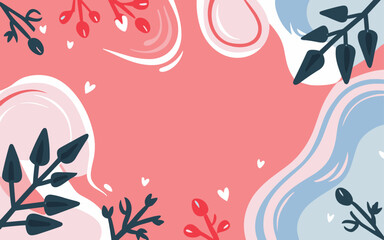 Abstract floral background poster. Good for fashion fabrics, postcards, email header, wallpaper, banner, events, covers, advertising, and more. Valentine's day, women's day, mother's day background.