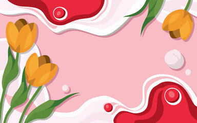 Abstract floral background poster. Good for fashion fabrics, postcards, email header, wallpaper, banner, events, covers, advertising, and more. Valentine's day, women's day, mother's day background.