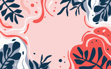 Abstract tulip background poster. Good for fashion fabrics, postcards, email header, wallpaper, banner, events, covers, advertising, and more. Valentine's day, women's day, mother's day background.