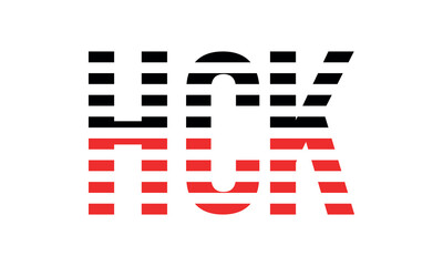 HCK three initial letter iconic line negative space minimal logo design vector template. monogram, abstract, wordmark, business, typography, minimalist, brand, company, flat, modern, unique, simple