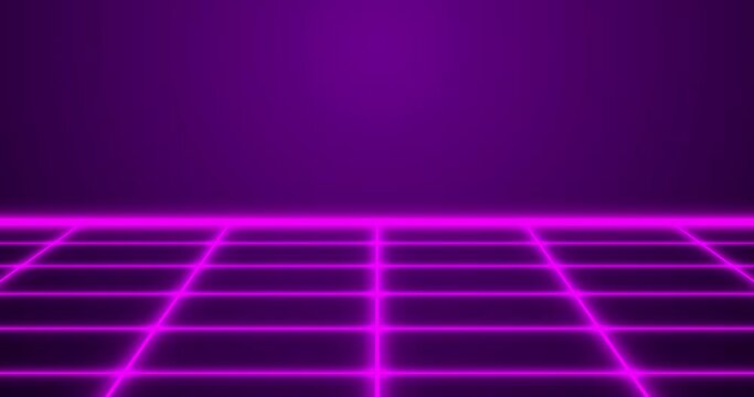 
Infinite grid moving glitch clip till the horizon in 4K. Games starting intro electrified fied vapur style synthwave running neon grid background. Techno style with punk colors video games bg.

