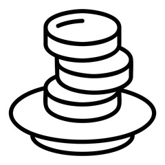 Pancakes  Icon Element For Design