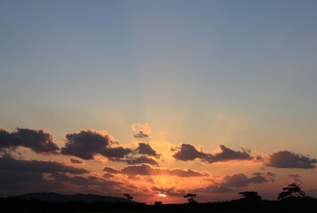sunset in the sky