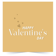 Happy Valentine's Day red heart Vector card