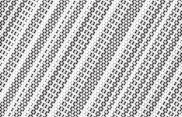Halftone Triangle Particles Vector Abstract Technology Background. Diagonal, oblique, slanting dots lines, stripes geometric vector pattern. Abstract halftone texture and background. 