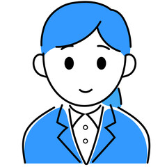 ビジネスマンシンプルキャラのアイコンイラスト