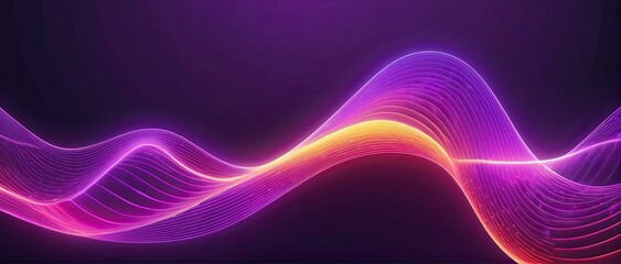 Abstract light wave Background ,aesthetic, colorful background with abstract shape glowing in ultraviolet spectrum, curvy neon lines, Futuristic - obrazy, fototapety, plakaty