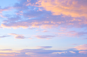 Vibrant Sunset Skies Painted With Shades of Pink and Blue