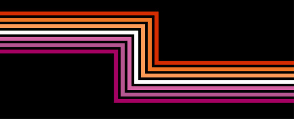 Lesbian Pride Flag background, graphic design icon sign mockup editable template for web. suit for banner, cover, poster, brochure, flyer, LGBT. April 26 Important day. vector illustration