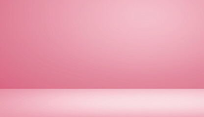 pink-themed Empty Interior Room with Steel Wall and Floor Design in 3D Render