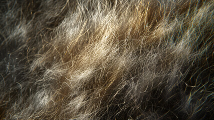 Close-Up View of a Dogs Hair
