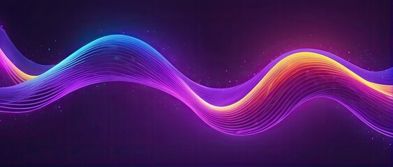 Abstract light wave Background ,aesthetic, colorful background with abstract shape glowing in ultraviolet spectrum, curvy neon lines, Futuristic