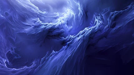 Fotobehang 3D Landscape: Smooth Dark Blue Shades © Dorido
