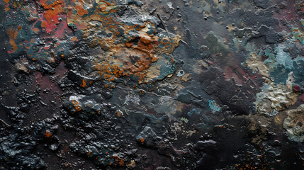 Close-Up of a Paint-Covered Wall