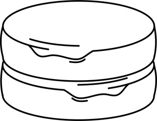 Peppermint patties outline illustration vector