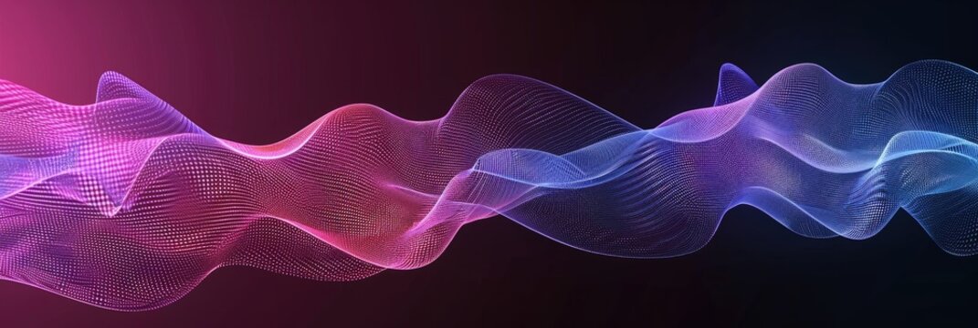 Abstract colorful sound waves on black background for banner, backdrop or design element. © Дмитрий Баронин