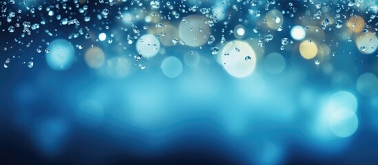 Bokeh blue water background