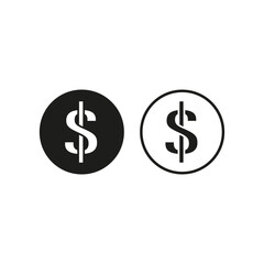 Dollar sign. Finance symbol. Money icon. Vector illustration. EPS 10.