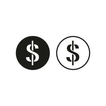 Dollar sign. Finance symbol. Money icon. Vector illustration. EPS 10.